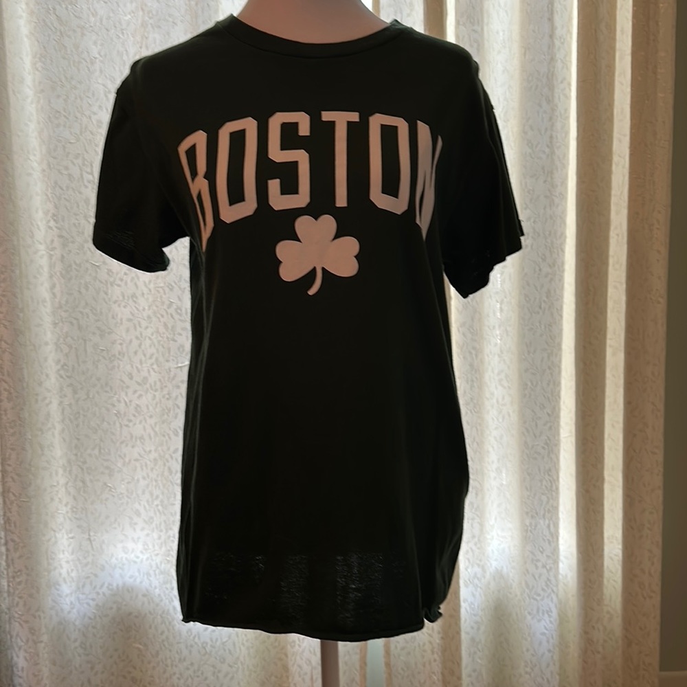 Boston Logo with Shamrock Tee Shirt